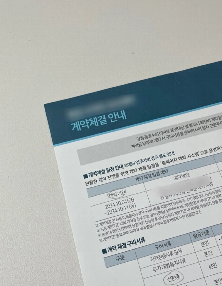 양가 도움없이 아파트 청약 분양 성공